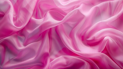 Obraz premium A tight shot of pink fabric, featuring an ample lower portion in the frame The bottom half is prominently displayed, midway through the image