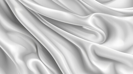 Obraz premium A tight shot of a white fabric with undulating patterns at the upper and lower edges The bottom portion of the image is likewise featured