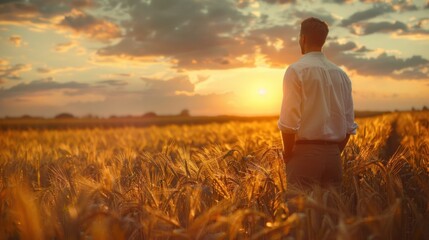 In a world where crops whisper to satellites, tell a story of a farmer embracing technology's embrace in the fields.