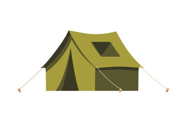 Green Camp tent vector. Green camping Tent