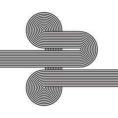 futuristic retro style lines  PNG transparent background