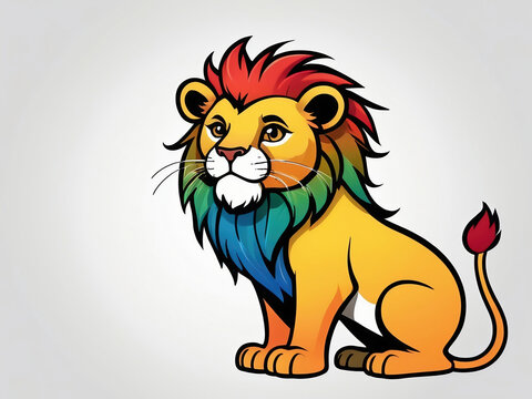 lion, 2d drawing,cartoon