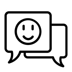 happiness chat line style icon