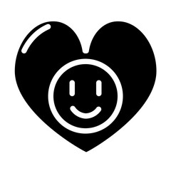 happy heart solid style icon