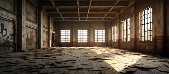 Old abandoned building interior