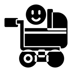 children bring happiness glyph icon 