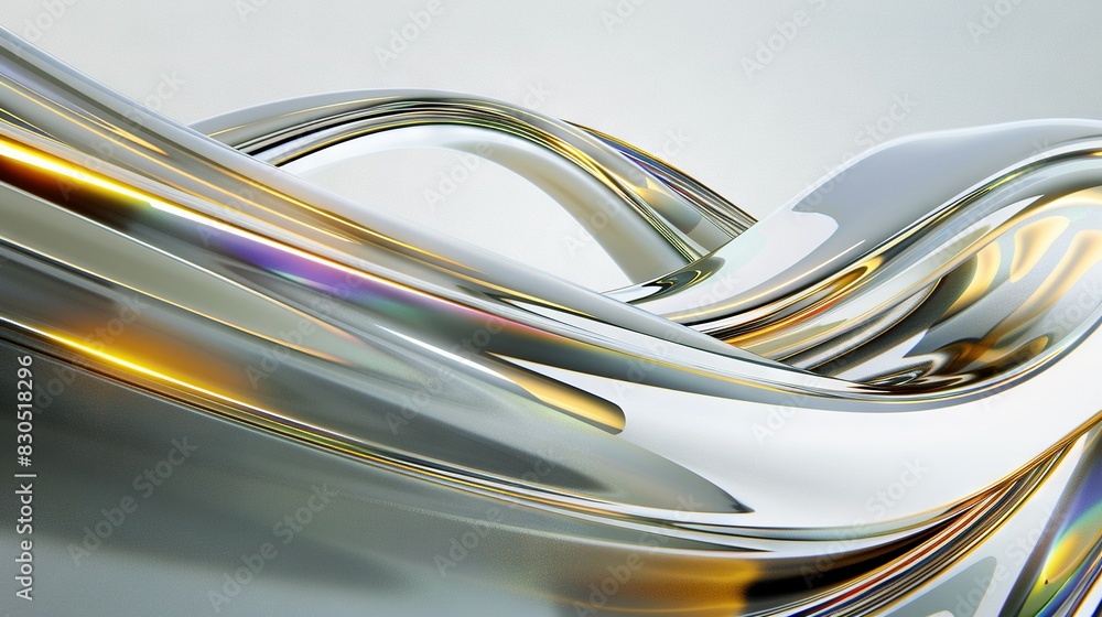 Aufkleber a metallic object with a blurred curve in its center
