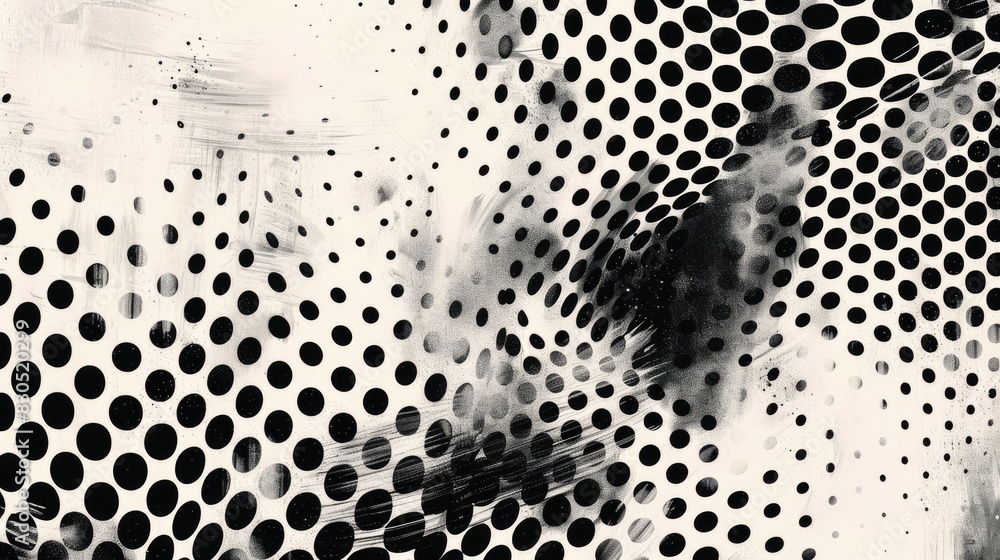 Aufkleber pattern of textured blotch dots with a bleached effect