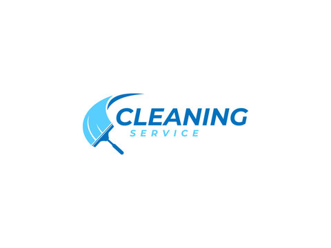 cleaning service logo vector illustration. squeegee logo template