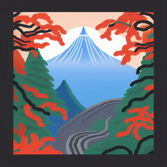 landscape with mountains