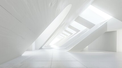 Fototapeta premium white surfaces and graceful curves, offering a timeless and elegant aesthetic for contemporary design.