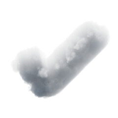 White cloud correct shape on transparent background