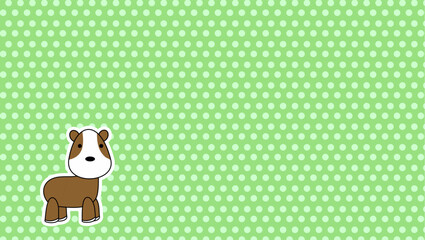 cute hamster cartoon sticker background in vector format