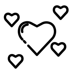 lots of heart cut line style