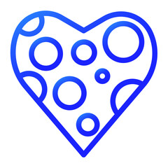 hearts and circles blue color style