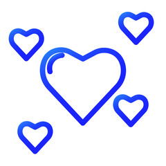 lots of heart blue color style