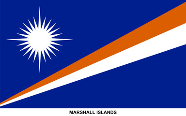 Obraz premium Flag of MARSHALL ISLANDS, MARSHALL ISLANDS national flag