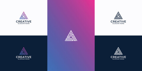 Sag triangle letter logo design with triangle shape sag triangle logo design monogram sag triangle vector logo template