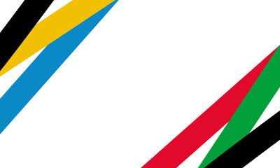 Colorful stripe lines banner background, olympic games template design, copy space for text. Vector illustration