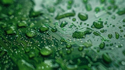 water droplets atop, bottom side drips