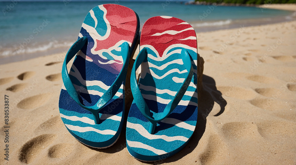 Wall mural flip flops with new design 