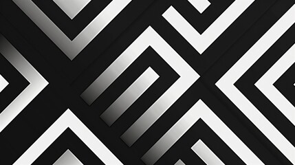 Minimalist geometric pattern in black and white for a sleek and contemporary wallpaper background ideal for offices.