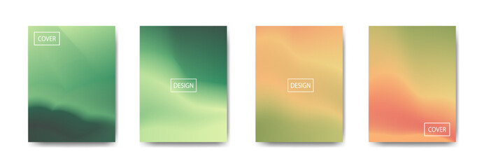 set of abstract background with beautiful gradation color, colorful background for poster flyer banner backdrop.vertical banner.cool fluid background vector illustration