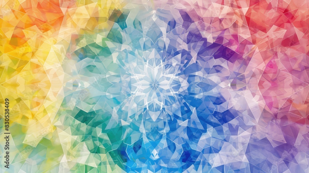 Poster background with a variety of colors creating a kaleidoscope effect