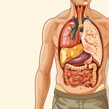 Anatomy of human body illustration - ai generative