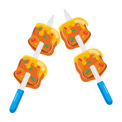 Eid and Hajj Rituals Flat Stickers