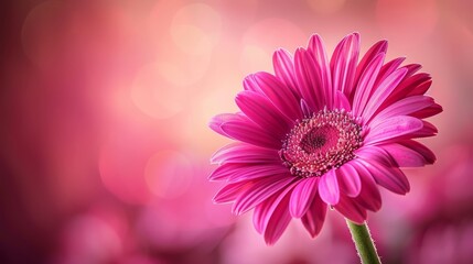  A close-up of a pink flower with a bolt of light in the background is depicted with a blurred background in the image