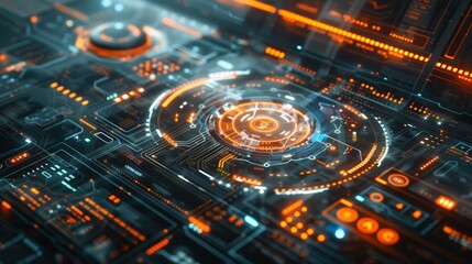 Fototapeta premium Create an image of a smart device ecosystem with interconnected gadgets, seamless data sharing, and enhanced user experiences in a tech-savvy environment