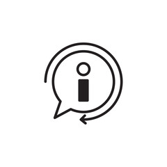 Info icon design with white background stock illustration