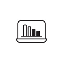 Data Analysis icon design with white background stock illustration