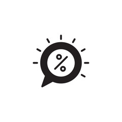 Percentage icon design with white background stock illustration