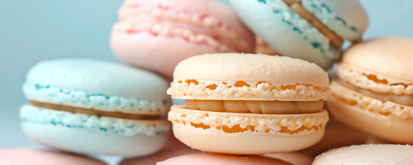 Fototapeta premium pastels macarons, AI generated