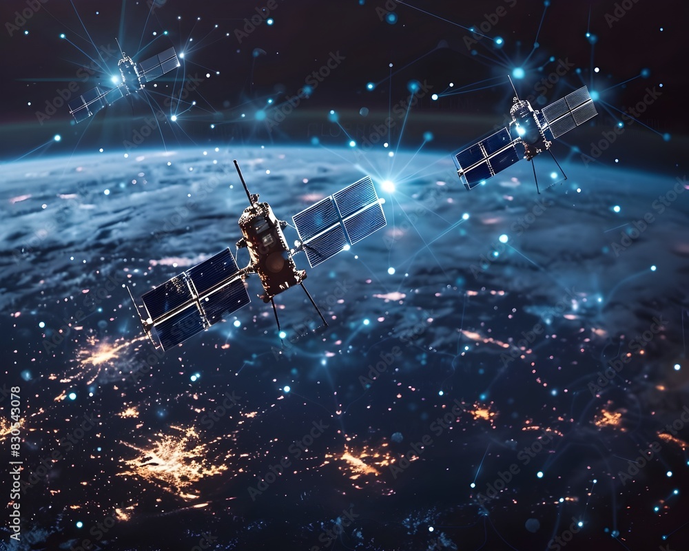 Poster quantum communication satellites enabling ultra secure transmissions across the vast expanse of spac