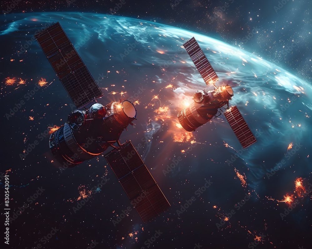 Poster quantum communication satellites enabling ultra secure transmissions across the boundless expanse of