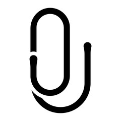 paper clip glyph icon