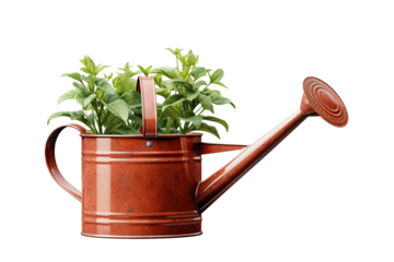 The Enchanted Watering Can: A Plants Magical Transformation. on White or PNG Transparent Background.