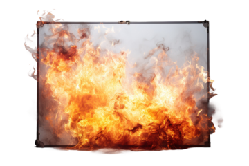 The Celestial Inferno on White or PNG Transparent Background.