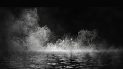Mysterious Smoke over Water, Generative AI