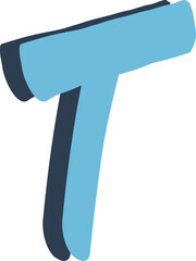 Handwritten letter T