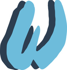 Handwritten letter W