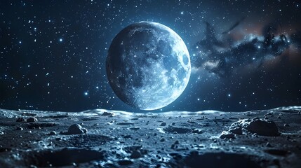 Lunar Mining Policies Discussed by International Space Agencies in Futuristic Moonscape