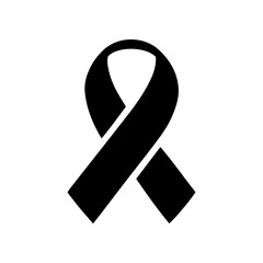 Beautiful Awareness Ribbon silhouette vector. Simple graphic design.