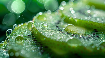 Close up of fresh kiwi with water droplets highlighting its vibrant green color and juicy texture perfect for refreshing themes. Generative Ai