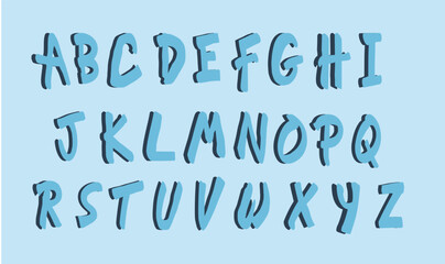 Handwritten alphabet letters font 