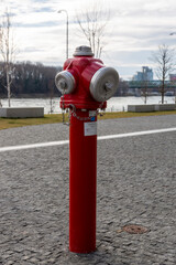 A fire hydrant on a city street