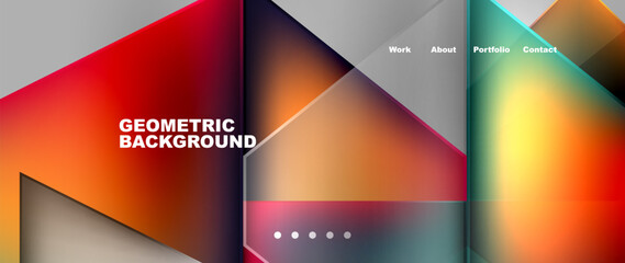 Gradient triangle geometric minimal wallpaper